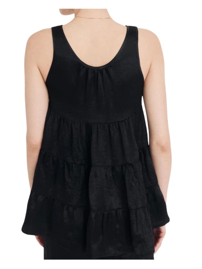 Nylora Elle Top Satin Black $148 Nwt Sz Xs — image 3 of 5
